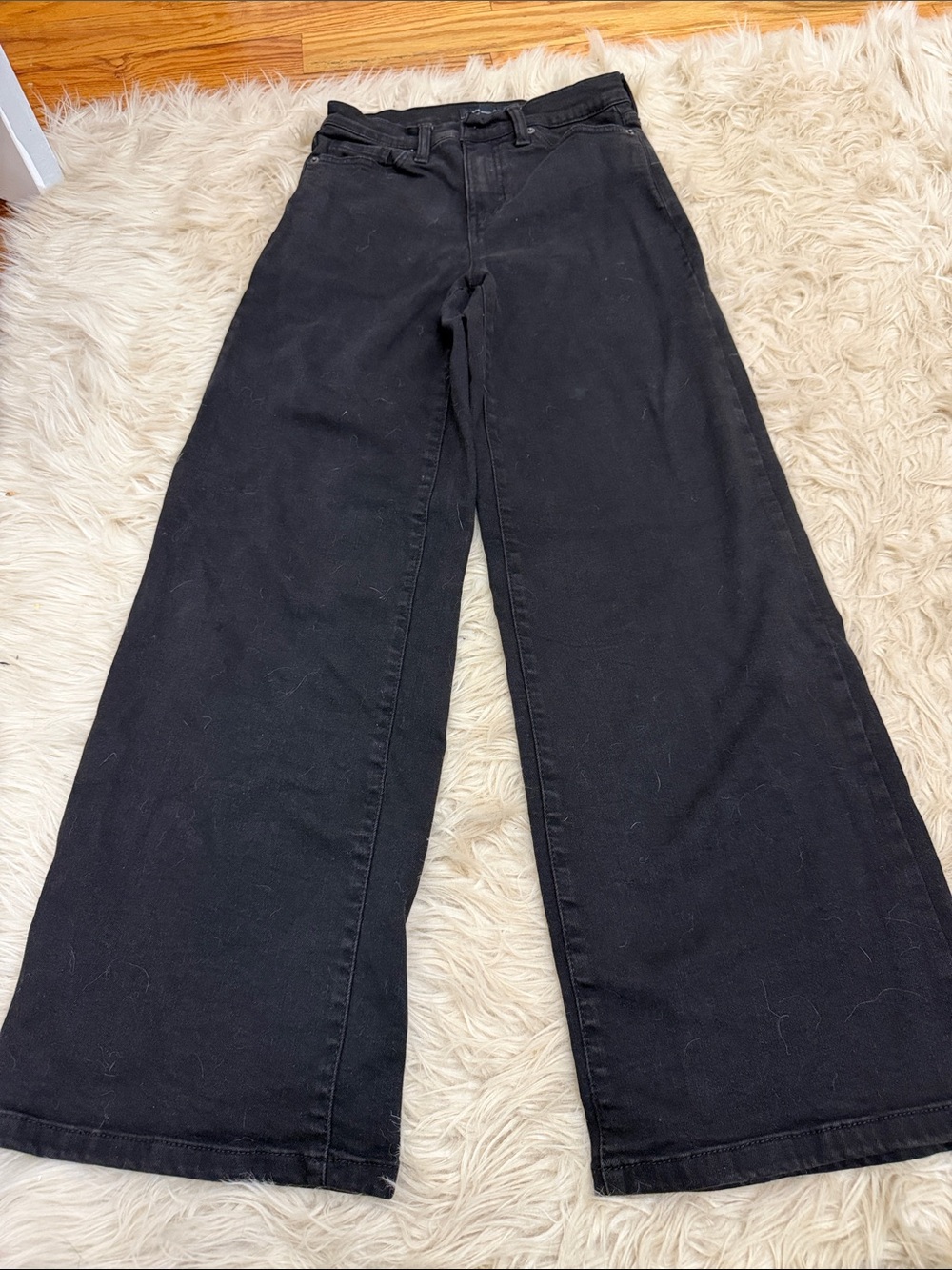 Banana Republic Wide-Leg High-Rise Black Jeans – Size 24 - Picture 4 of 5